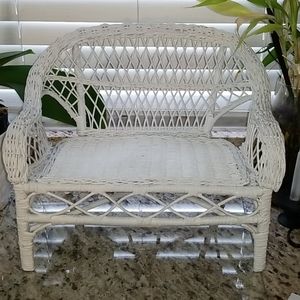 Handcrafted 14" Wicker Doll Chair